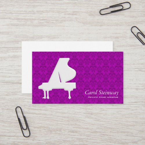 Piano Damask Business Card Template