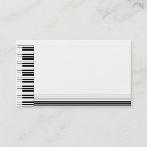 Customizable Piano Design Business Card