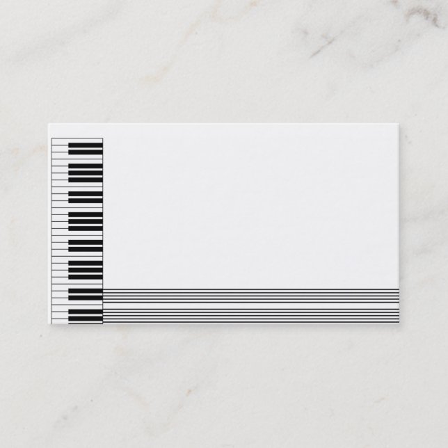 Piano Design Business Card (Front)