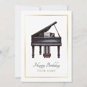 Piano elegant holiday card