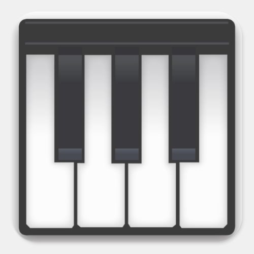 Piano Emoji Square Sticker