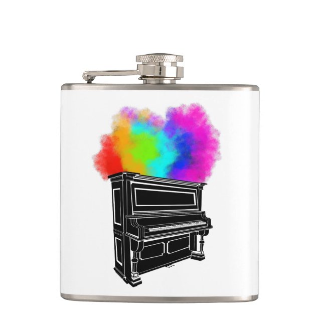 Piano Explosion Of Color Flask (Front)