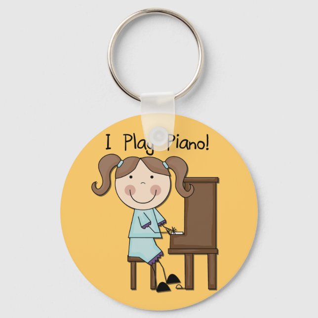Piano - Female Tshirts and Gifts Keychain (Front)