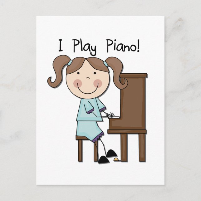 Piano - Female Tshirts and Gifts Postcard (Front)