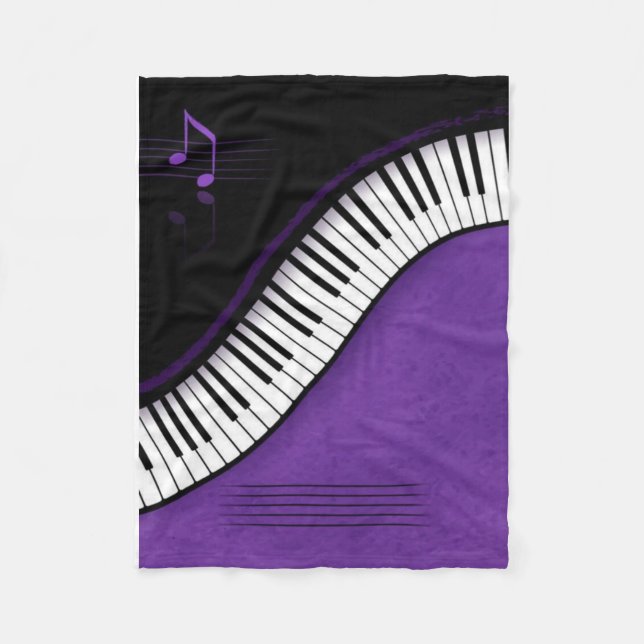 Piano Fleece Blanket (Front)
