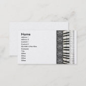 Piano Flowers Keyboard Business Cards (Front/Back)
