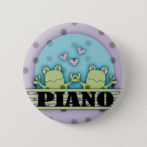 Piano Frogs Button