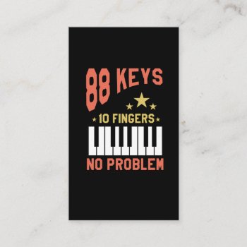 Piano Funny Musician Music 88 Keys Piano Player Business Card by Designer_Store_Ger at Zazzle