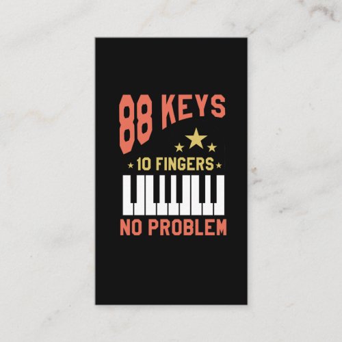 Piano Funny Musician Music 88 Keys piano player Business Card