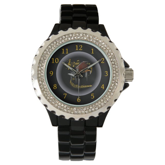 Piano ~ G clef ~ Musical Swirl ~ Spotlight ~* ~  Watch (Front)