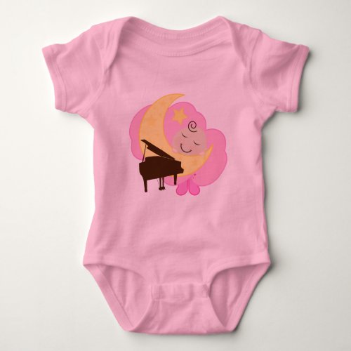 Piano Gift Future Pianist Baby Bodysuit