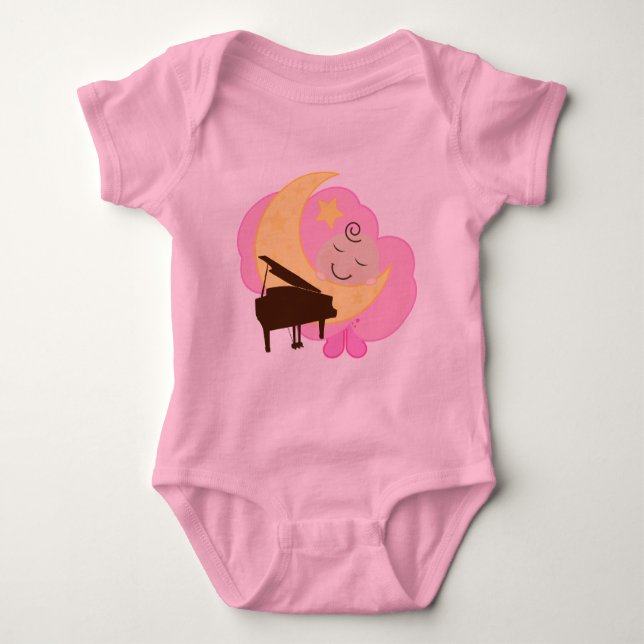 Piano Gift Future Pianist Baby Bodysuit (Front)