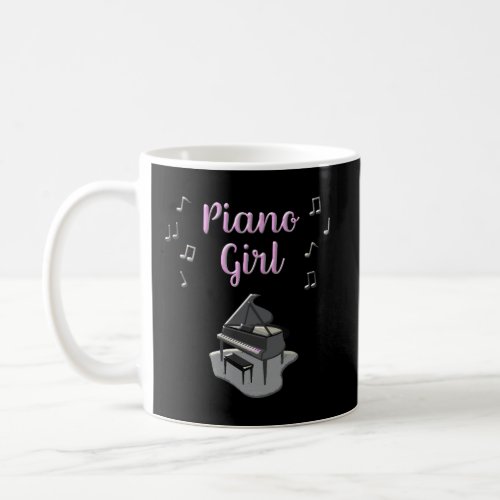 Piano Girl Long Sleeve Shirt Women Piano Player Pi Coffee Mug