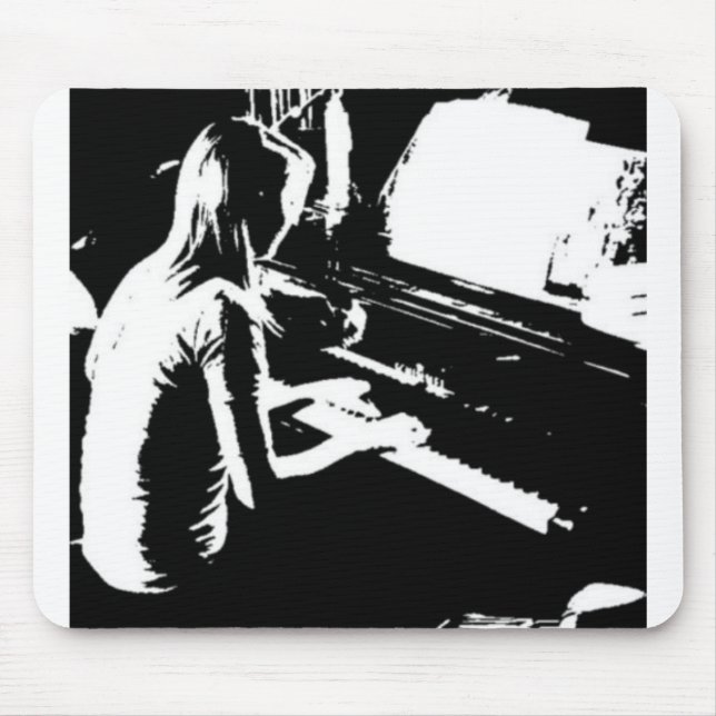 Piano Girl Mouse Pad (Front)