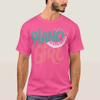 Piano Girl Pianist Music 	 Small Black T-Shirt