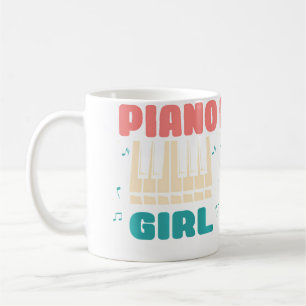 Piano Girl Piano Player Jazz Instrument Music Funn Coffee Mug