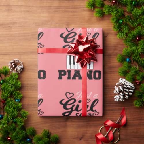 Piano Girl Wrapping Paper