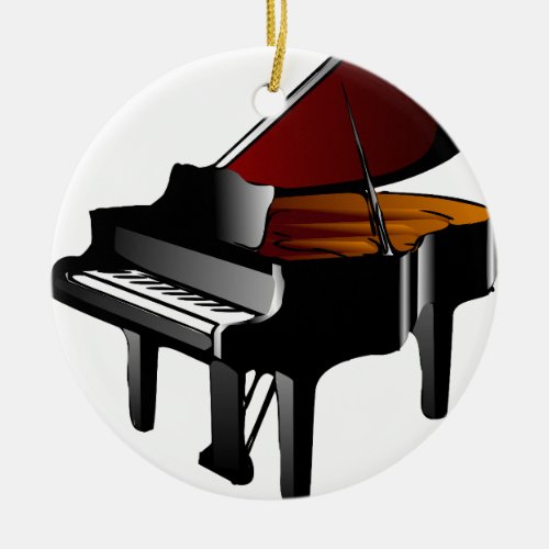 piano gloss black ceramic ornament