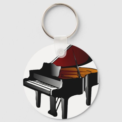 piano gloss black keychain