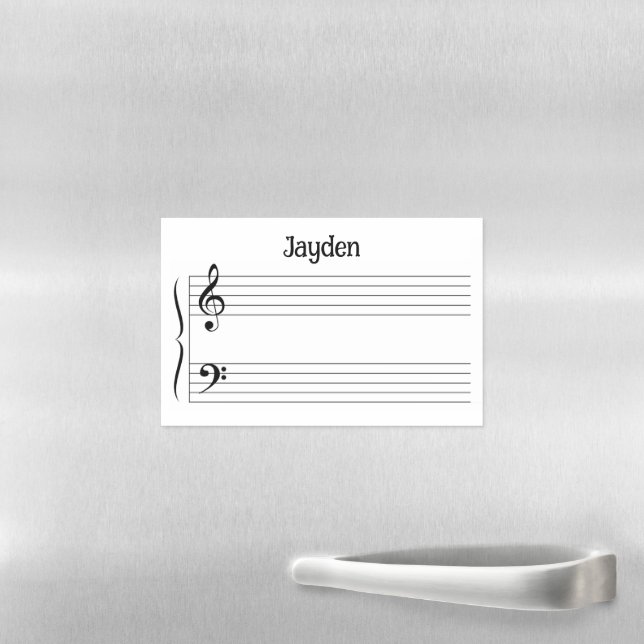 Piano Grand Staff Music Magnetic Dry Erase Sheet (In Situ)