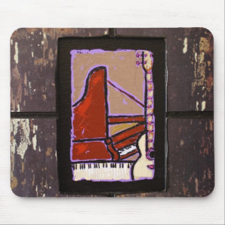 piano  guitar mouse pad
