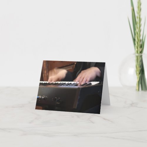 Piano hands note card