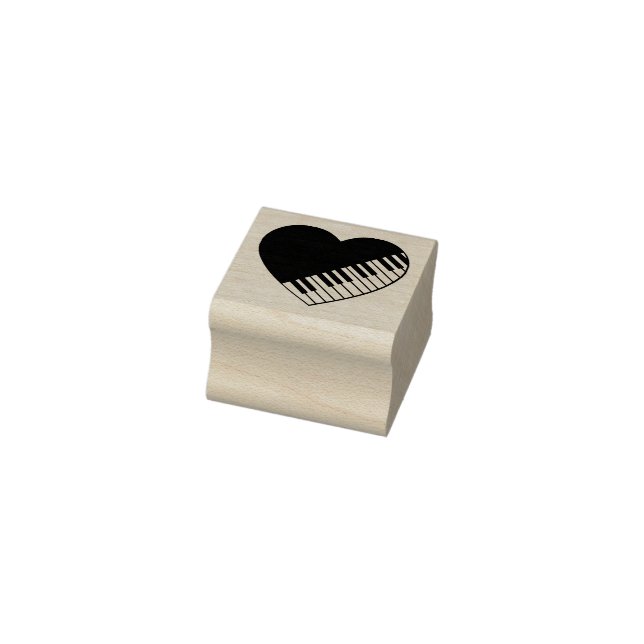 Piano Heart Rubber Stamp (Stamp)