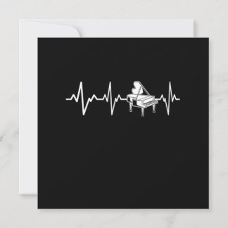 Piano Heartbeat Classic Pianist Gift Idea Invitation