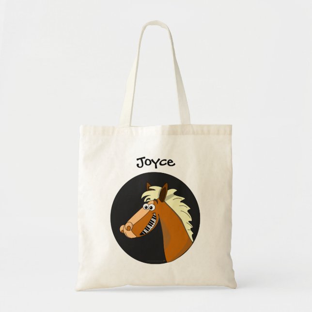 Piano Horse Customizable Kids Reusable Tote Bag (Front)