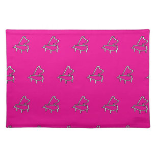 Piano Hot Pink Cloth Placemat