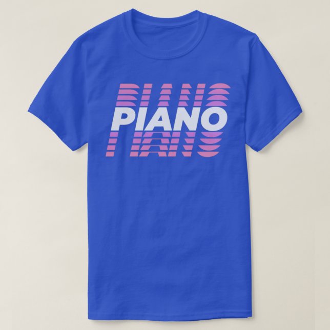 Piano Instrument Keyboard Percussion Music Sound  T-Shirt (Design Front)