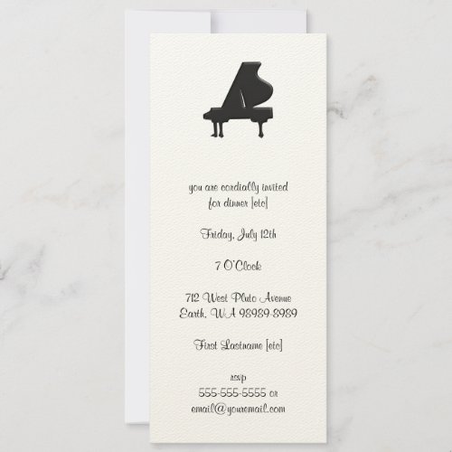 Piano Personalized Invites