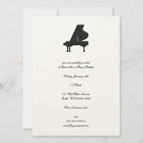 Piano Custom Invite