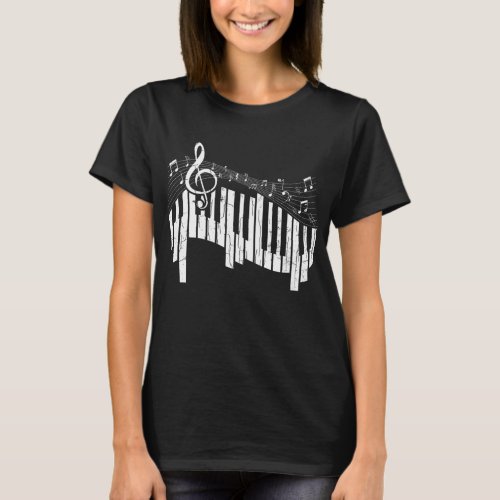 Piano Is In Soul Funny Music Player Musician Graph T_Shirt
