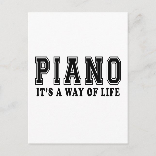 Piano It's way of life Postcard (Front)