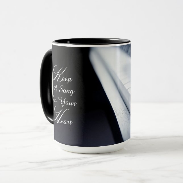 Piano Keep A Song In Your Heart Mug (Front Left)