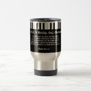 Piano Key Bible Verse Travel Mug