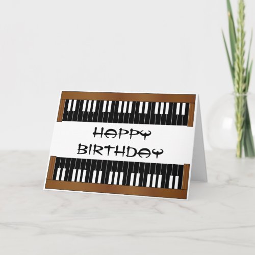 Piano Key Birthday Card