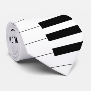 Piano Key Board Pattern Necktie