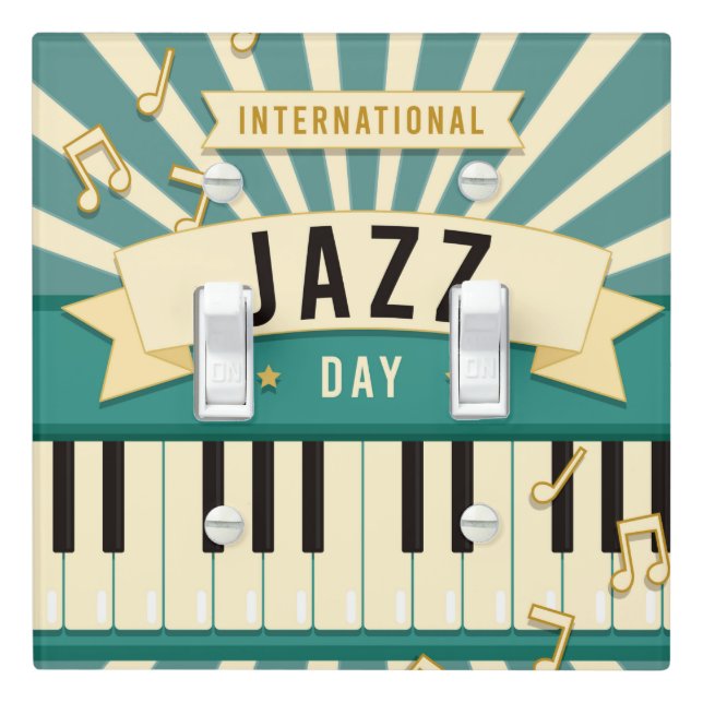 Piano Key Jazz Day Light Switch Cover (In Situ)