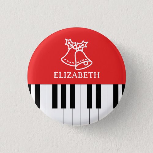Piano Key Jingle Bell Merry Christmas Red Green Button