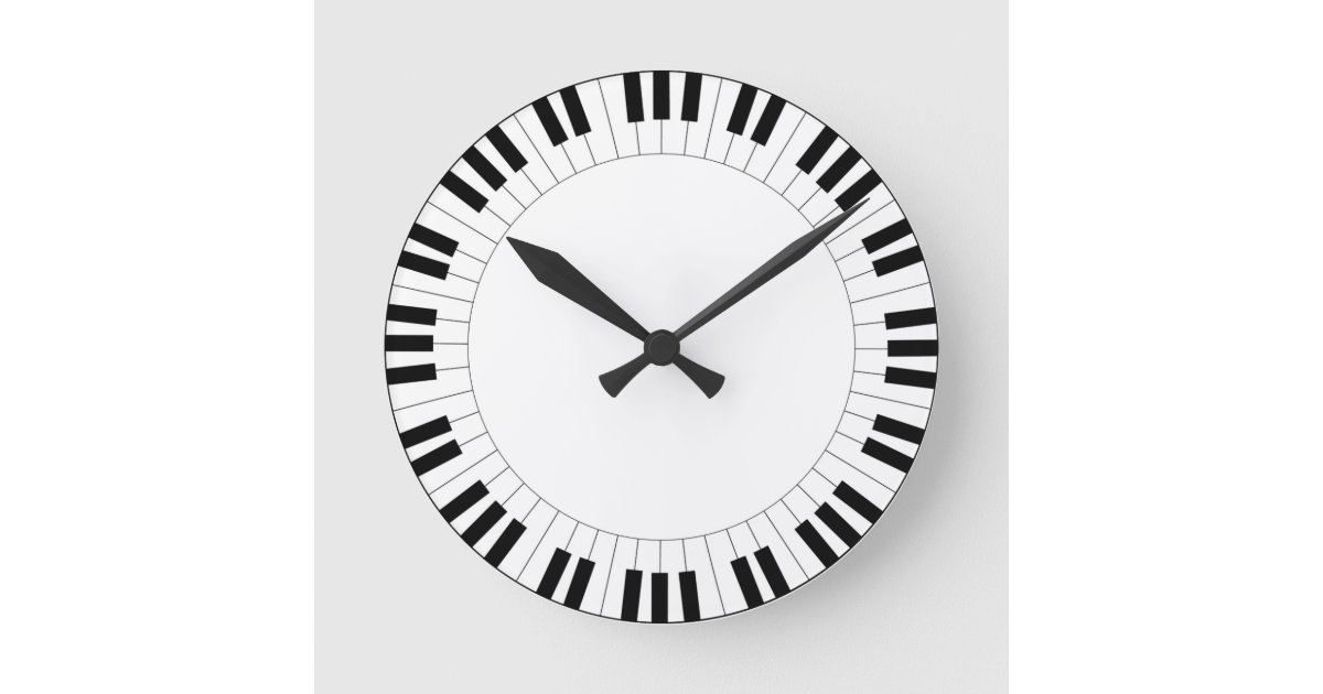 Piano Key Wall Clock Zazzle