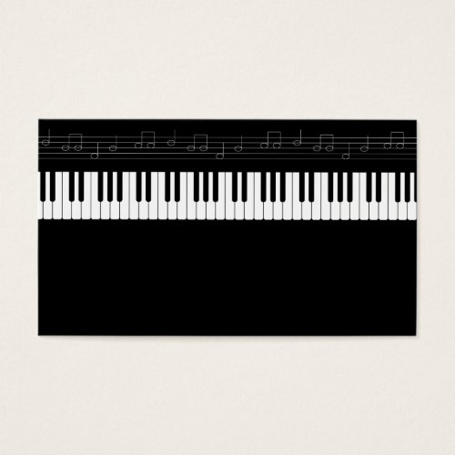Piano keyboard business card