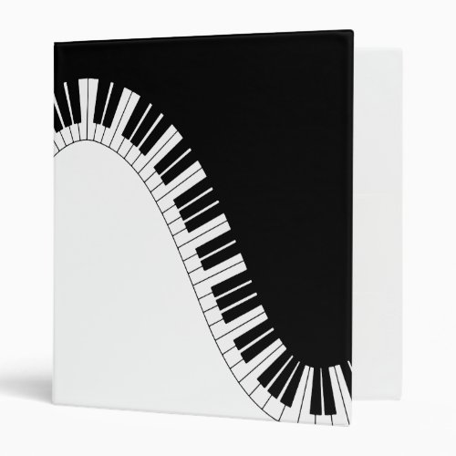 Piano Keyboard 3 Ring Binder