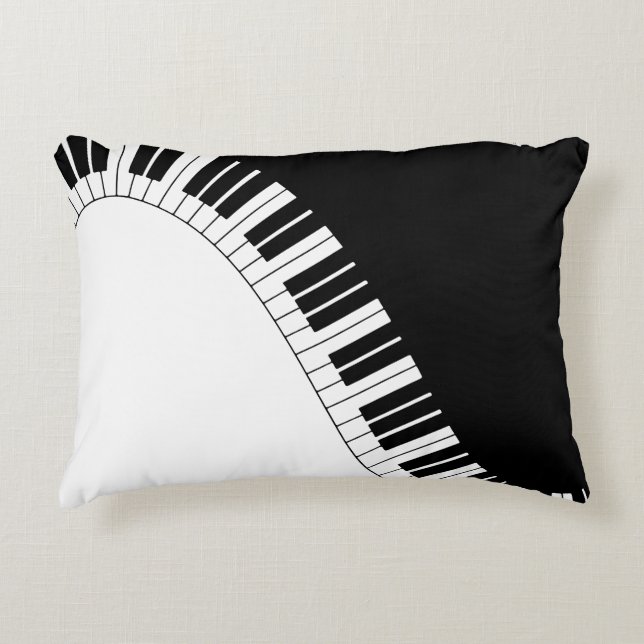 Piano Keyboard Accent Pillow (Front)