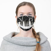 Piano Keyboard Adult Cloth Face Mask (Worn)