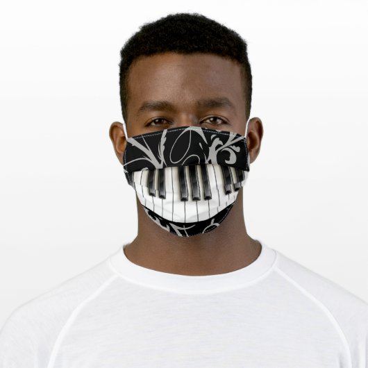 Piano Keyboard Adult Cloth Face Mask (Worn)