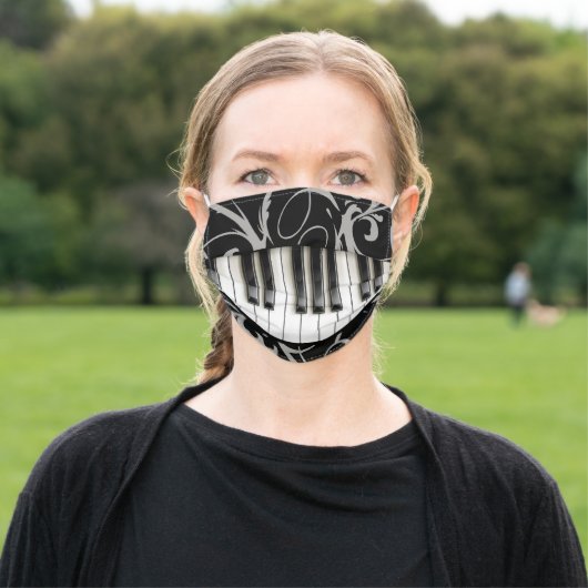 Piano Keyboard Adult Cloth Face Mask (Outside)