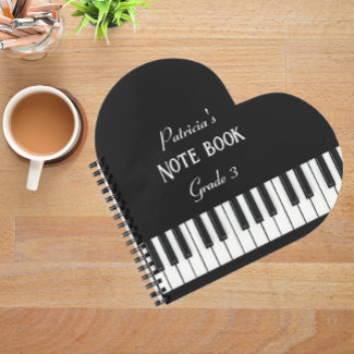 Piano Keyboard and customizable text black & white