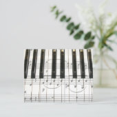 Piano Keyboard and Music Notes (Standing Front)
